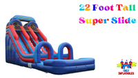 Super Slide Double Lane Inflatable Water Slide With Pool - Only Inflatables