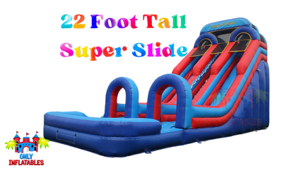 Super Slide Double Lane Inflatable Water Slide With Pool - Only Inflatables