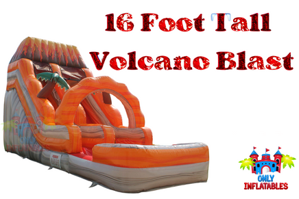 Volcano Lava Blast Inflatable Water Slide With Pool - Only Inflatables