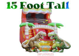 Dinosaur Inflatable Water Slide With Pool - Only Inflatables