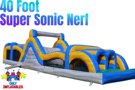 Super Sonic Nerf Inflatable Obstacle Course - Only Inflatables