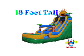 Sunny Day Commercial Grade Inflatable Water Slide With Pool - Only Inflatables