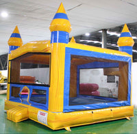 Yellow Jacket Inflatable Bounce House With Basketball Hoop - Only Inflatables